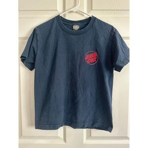 Santa Cruz Skateboard's Navy Blue T-Shirt - Youth Large